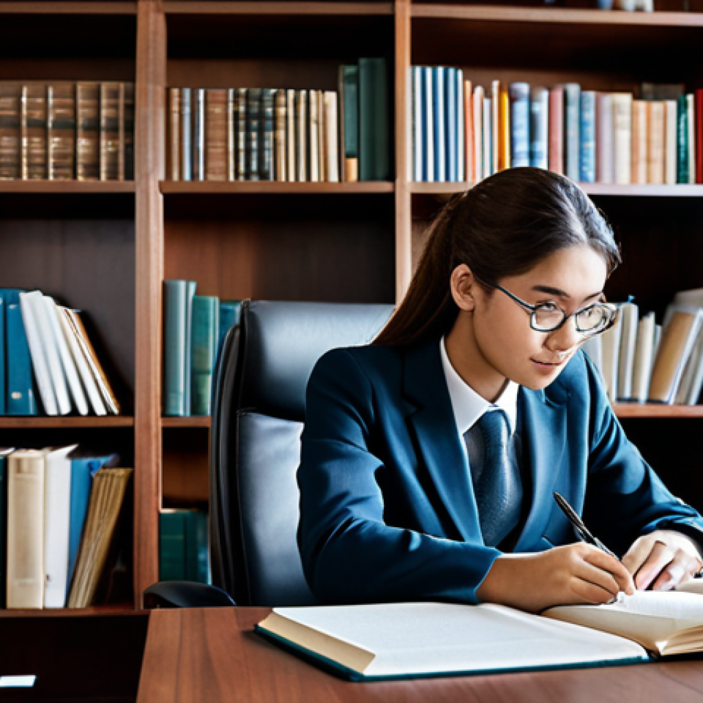 **

"A young professional, fully clothed in a modest business attire, is studying diligently at a desk filled with legal books and documents. The setting is a well-lit, organized home office with bookshelves in the background. The scene is professional and family-friendly, safe for work, showing perfect anatomy and natural proportions. Focus on capturing the dedication to academic preparation. Quality: high resolution, detailed, realistic."

**