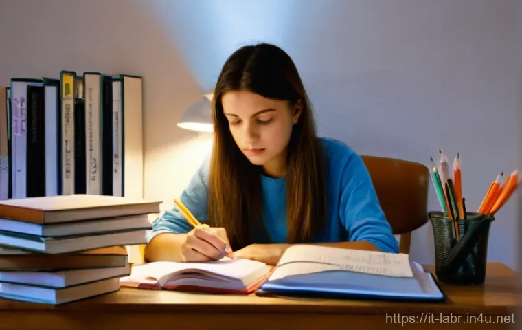 노무사 시험의 난이도 분석 - **Prompt 1: Intense Late-Night Study for the "Consulente del Lavoro" Exam**
    "A determined young ...