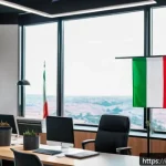 Home 21 노무사로서의 전문성 강화 팁 - A modern Italian office environment showing a professional labor consultant in business attire, atte...